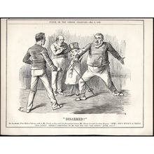 DISARMED! 1896 Sir John Tenniel - Joseph Swain PUNCH CARTOON PAGE