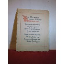 "THE TRUMET SHALL SOUND" small Victorian card by William A Althorp / Bradford =