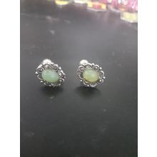 vintage green stone? clip on earrings