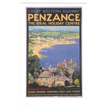 UK RAIL ADVERTISING GWR PENZANCE CARD NO 10171357