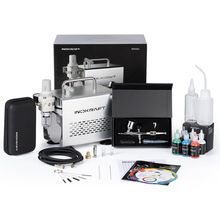 Inokraft Airbrush Kit with Air Compressor- 1/6 HP Quiet Air Compressor, Gravity