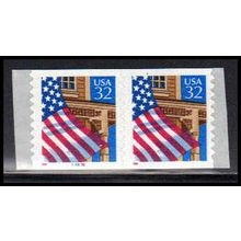 2915Av 32c U.S. Flag Over Porch Very Fine MNH CNP Left 87898 11x10 PA1773