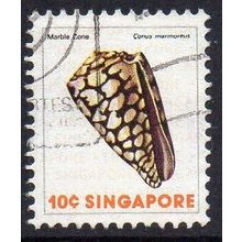 Singapore 1977 Shells - Marble Cone 10c Used