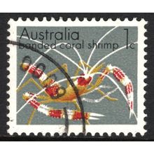 AUSTRALIA 1973: MARINE LIFE DEFINITIVES - 1c CORAL SHRIMP USED (G4)
