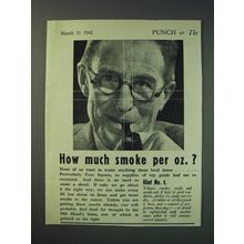 1942 Four Square Tobacco Ad - How much smoke per oz.?