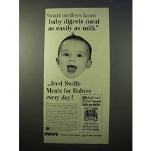 1951 Swift's Baby Food Ad - Digest Meat As Easily