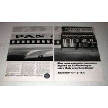 1966 Pan Am Airline Ad - Computer Companies