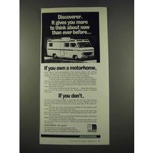 1974 White Motor Discoverer Motorhome Ad - Think About