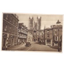 EXCHEQUER GATE, LINCOLN unused vintage postcard by Harvey Barton =