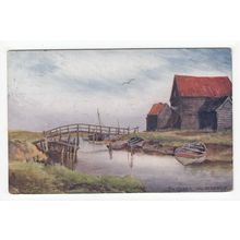 The Creek Walberswick Lilian Stannard Tucks Oilette Art Postcard 1917 Suffolk