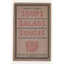 Soups Salads Souses Andre Simon 1942 Recipe Book Postcard
