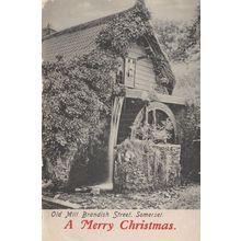 Happy Christmas From The Old Mill Brandish Street Somerset Postcard