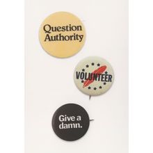 New York Urban Coalition Volunteer Question Authority Badge Postcard