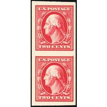 344V, Mint XF NH 2¢ Vertical Imperforate Coil Pair Cat $50.00+ ..- Stuart Katz