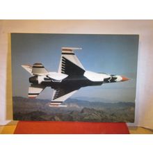 F-16 plane, US THUNDERBIRDS DISPLAY TEAM unused postcard by 'After the Battle' #