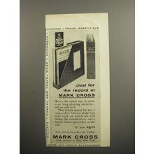 1957 Mark Cross Record File Ad - Just for the record at Mark Cross