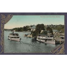 Ships On Cove River Sydney Antique Boat Australia Postcard