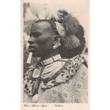East African Types Turkana Africa Glamour Woman Vintage Postcard