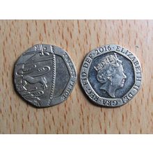 GB 2016 Elizebeth II Decimal 20p Coin