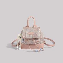 Ladies Embroidered Backpack Outdoor Backpack Pink
