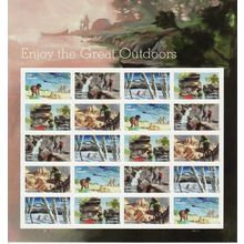 The Great Outdoors Sheet of 20 Current Rate Stamps Scott 5475-79
