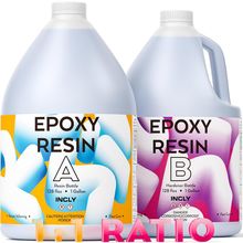 INCLY 2 Gallon Crystal Clear Epoxy Resin Kit, High Gloss & Bubbles Free Resin Su