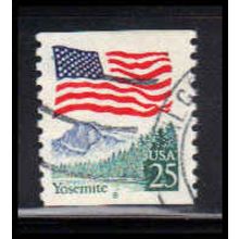 Used 2280a 25c U.S. Flag Fine CNS 8 PA6234