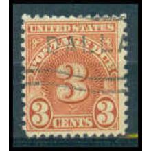 Used J82 3c Postage Due Barely Clears WA1359