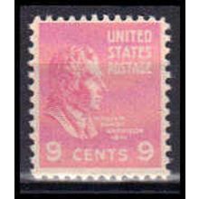 814 9c William Harrison Just Clears MNH B0295