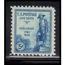 734 5c General Kosciuzko Just Clears MNH O4100