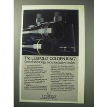 1986 Leupold Scopes Ad - The Golden Ring