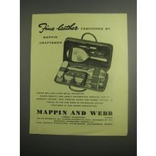 1948 Mappin and Webb Dressing Case Ad - Fine leather fashioned by Mappin