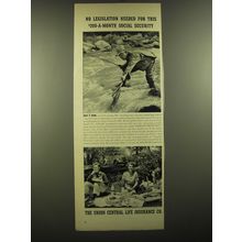 1939 Union Central Life Insurance Ad - No legislation needed for this