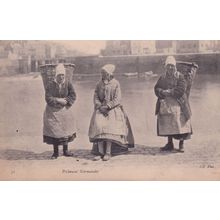 Pecheuses Normandes Old French Fisherman Costume Postcard