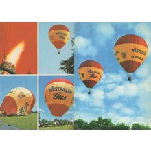 Westfalen Gas 2x German Hot Air Balloon Advertising Postcard