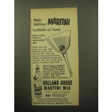 1959 Holland House Martini Mix Ad - Make delicious Martini cocktails-at home