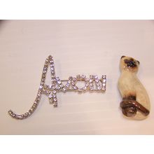 VINTAGE AVON LAPEL PINS BLING & CERAMIC SIAMESE CAT