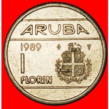 Ⰶ NETHERLANDS (1986-2013): ARUBA ★ 1 FLORIN 1989! BEATRIX ★LOW START★NO RESERVE