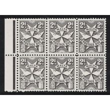 Malta Postage Due 2d Ordinary paper Perf Line 12 RAR 1967 MNH SG#D30