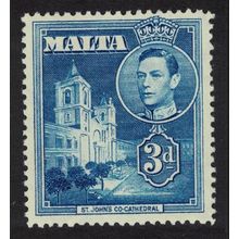 Malta St John's Co-Cathedral 3d blue 1938 MNH SG#223a