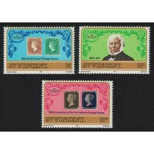 St. Vincent Death Centenary of Sir Rowland Hill 3v 1979 MNH SG#578-580