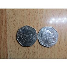 GB 2016 Elizebeth II Decimal 50p Team GB Swimming Coin