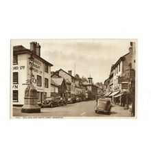 Ashburton, Bull Ring And North Street, Devon, Postcard.