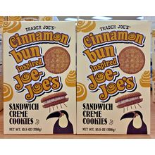 Trader Joe's Cinnamon Bun Inspired Joe-Joe’s Sandwich Crème Cookies (2 Boxes)