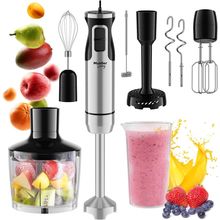 Muellerliving Immersion Hand Blender Full Set - 8 Speed Immersion Blender, Hand