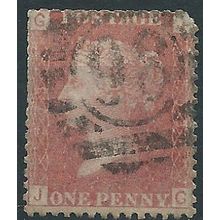 1858 SG43 1d Red Plate 203 Good/Fine Used Check Letters "JG"