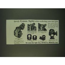 1940 Lyman Sights Ad - 48WJS, 48FH, 57E, No. 9, 5B and 77H