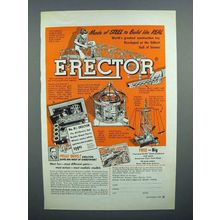 1949 No. 8 1/2 Erector Set Toy Ad - Made of Steel