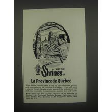 1952 Shrines of La Province de Quebec Ad - Visit