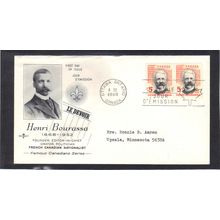 FDC Rose Craft 5c Henri Bourassa Pair (Cachet-Typed/A) CV39429